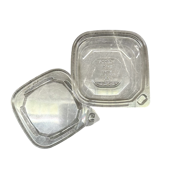 8 ounce square springtail snap cup with lid.