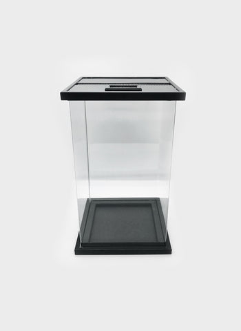 6" x 6" x 10" Deluxe Square Tower Enclosure With Hygrometer & Thermometer (Ground Shipping Included)